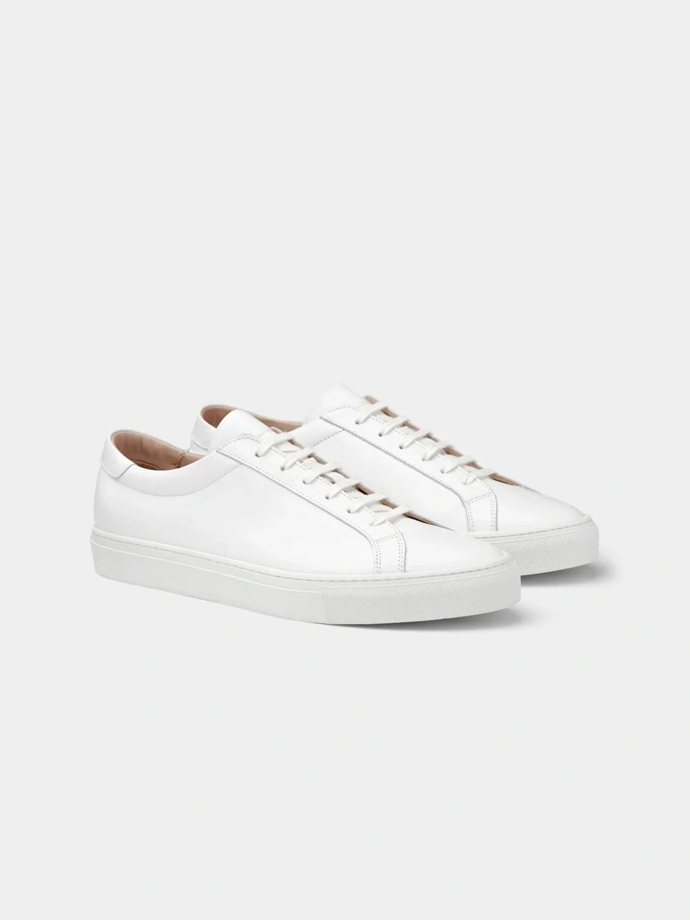 SuitSupply Minimalist Sneakers in White Calf Leather